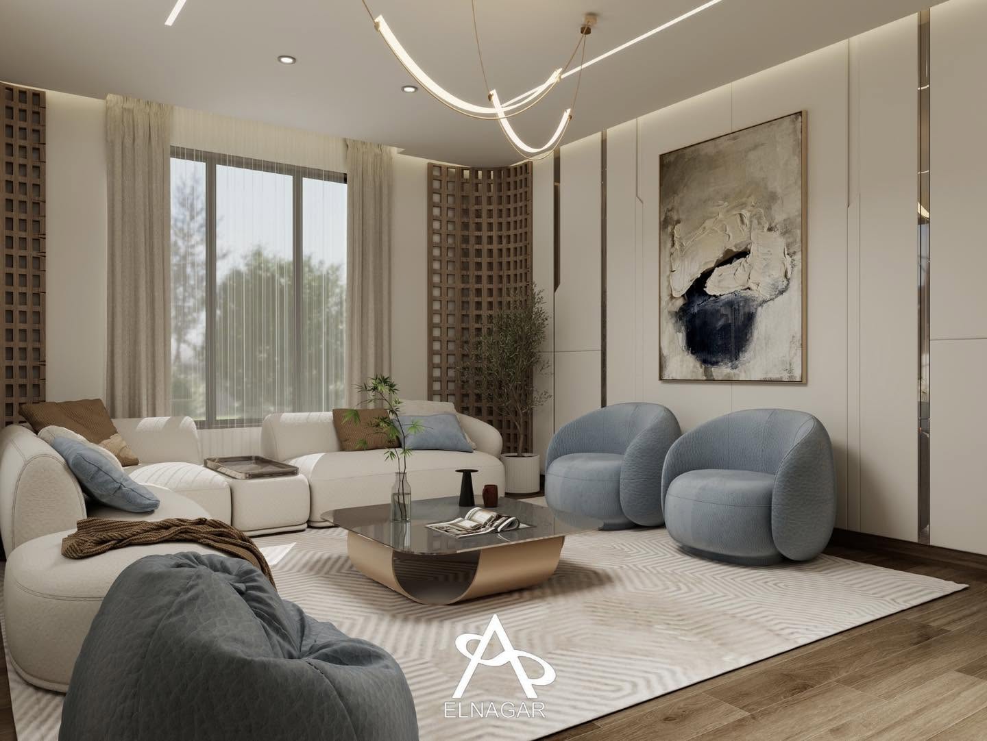 تصميم صالة معيشة - AS Elnagar